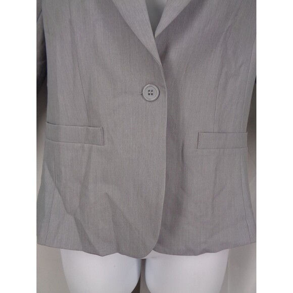 Elleven Gray Ruched 3/4 Sleeve Blazer Jacket Size Medium New - Picture 6 of 11